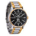 NIXON 2PAC Sentry Stainless Steel - Gold,Silver & Black Unisex Watch | A13795196-00