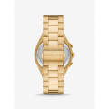 Michael Kors Oversized Lennox Gold Tone Woman's Watch | MK9120