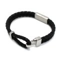 Diesel Black Leather Strap Men's Bracelet | DX1247040