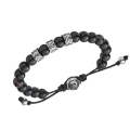 Diesel Black-Tone Semi-Precious Beaded Men's Bracelet | DX1101040