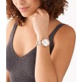 Fossil Dayle Three-Hand Rose Gold-Tone Stainless Steel Woman's Watch | BQ3886