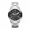 Fossil Grant Silver Round Stainless Steel Men's Watch | FS4736