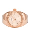 Fossil Two-Hand Rose Gold-Tone Stainless Steel Women's Ring Watch | ES5247