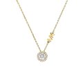 Michael Kors 14k Gold-Plated Sterling Silver Cubic Zirconia Pendant Women's Necklace | MKC1208AN710