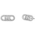Michael Kors Premium Sterling Silver Pav Empire Link Stud Women's Earrings | MKC1657CZ040