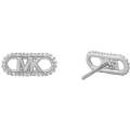 Michael Kors Premium Sterling Silver Pav Empire Link Stud Women's Earrings | MKC1657CZ040