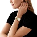 Michael Kors Sage Three-Hand Gold-Tone Stainless Steel Woman's Watch | MK4805
