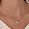 Michael Kors Sterling Silver Cubic Zirconia Pendant Women's Necklace | MKC1208AN040