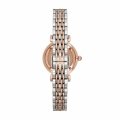 Armani Women's Gianni T-Bar Rose Gold Round Stainless Steel Watch AR11223