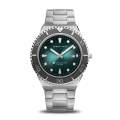 Bering Classic Green Dial Silver Stainless Steel Strap Men Watch | 18940-708