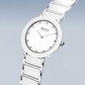 Bering White Ceramic and Silver Women's Watch  | 11435-754