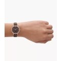 Emporio Armani Three-Hand Brown Leather Woman's Watch | AR11555