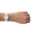 Emporio Armani Three-Hand White Ceramic Woman's Watch | AR70013