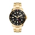 Fossil Blue GMT Gold-Tone Stainless Steel Men's Watch | FS5990