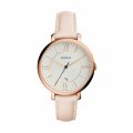 Fossil Jacqueline Rose Gold Round Leather Women's Watch | ES3988