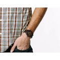 Fossil Men's Machine Black Round Leather Watch | FS4656