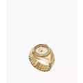 Fossil Ring Two-Hand Gold-Tone Stainless Steel Woman's Watch | ES5319