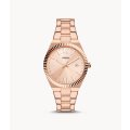 Fossil Scarlette Three-Hand Date Rose Gold-Tone Stainless Steel Women's Watch|  ES5258