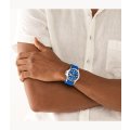 Fossil Three-hand Blue Silicone Men's Watch | FS5998