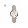 Fossil Women's Carlie Three-Hand Date Gray Eco Leather Watch | ES5161