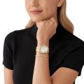 Michael Kors Lexington Three-Hand Gold Stainless Steel Women's Watch and Jewellery Gift | MK1079SET