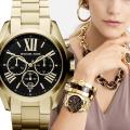 Michael Kors Oversized Bradshaw Gold Round Stainless Steel Women's Watch | MK5739