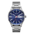 NIXON Sentry Solar Navy Sunray / Silver Stainless Steel Men's Watch | A13465091-00