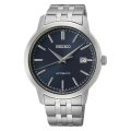 Seiko Blue Dial Silver Stainless Steel Unisex Dress Watch | SRPH87K1