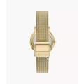 Skagen Signatur Lille Two-Hand Gold Stainless Steel Mesh Woman's Watch | SKW3111