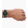 Skagen Two-Hand Sub-Second Black Leather Men's Watch | SKW6896