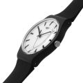 Swatch Swatchpay Blackback Pay Quartz White Dial Black Silicone Strap Unisex Watch | SVIB105-5300