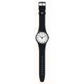 Swatch Swatchpay Blackback Pay Quartz White Dial Black Silicone Strap Unisex Watch | SVIB105-5300