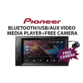 Pioneer DMH-A245BT+FREE CAMERA 6.2  Bluetooth/USB/AUX Double Din Multimedia Player