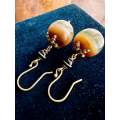 Victorian 18ct Gold Banded Agate Sardonyx Earrings