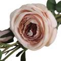 Artificial Cream & Blush Rose