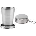 LMA 250ml Set of 2 Stainless Steel Telescopic Folding Cup & Lid - FX-8886-2