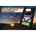 8W Solar Panel with Inbuilt Battery & Rear Flashlight Portable Charging Kit