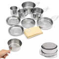 8 Piece Stacked S. Steel Portable Camping Cookware Set for 2 FX-9115