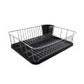 Stainless Steel Draining Dish Rack with Drip Tray and Cutlery Drainer