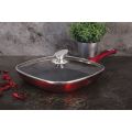 Berlinger Haus Marble Coating Grill Pan with Lid 28cm - Burgundy Metallic