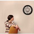 Modern 40cm Hollow Back Round Wall Clock with Cutout Dials - 021