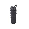 225ml to 500ml Foldable Silicon Cold Water Bottle with Carabiner Clip