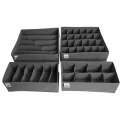 LMA 4 Piece Partitioned Collapsible Cloth Storage Organizers