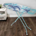 110 x 33cm Mesh Ironing Board with Safety Iron Rest - Blue Palm