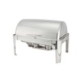 Rectangular Roll Top Chafing Dish - Stainless Steel Food Warmer