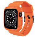 Shockproof Rugged Watch Band For Iwatch Se2 With Cushioned Case For Men Women, Orange Compatible Wit
