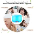 aromatherapy diffuser, with 7 LED colours, BPA-free, for essential oils, ultrasonic humidifier for t