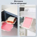 Sandwich Storage Box Reusable Silicone Lunch Box Food Storage Case Microwave Safe Lunch Box Food Con