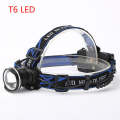 Bright T6 LED 3 Mode Zoom Focus Fish Eye Headlamp