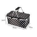 Fresh Bag Beer Lunch Household Insulated Foldable Picnic Basket 30L Insulated Bag Folding Basket Wit